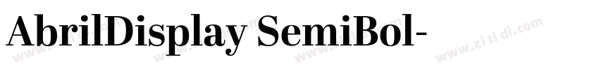 AbrilDisplay SemiBol字体转换